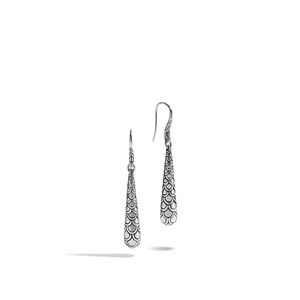 Legends Naga Silver Teardrop Dangle Earrings